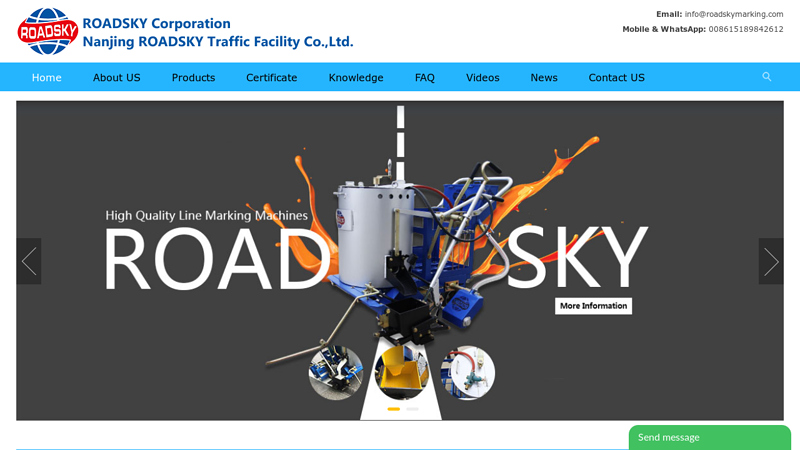 Road Marking Equipment and Material Supplier - Roadsky