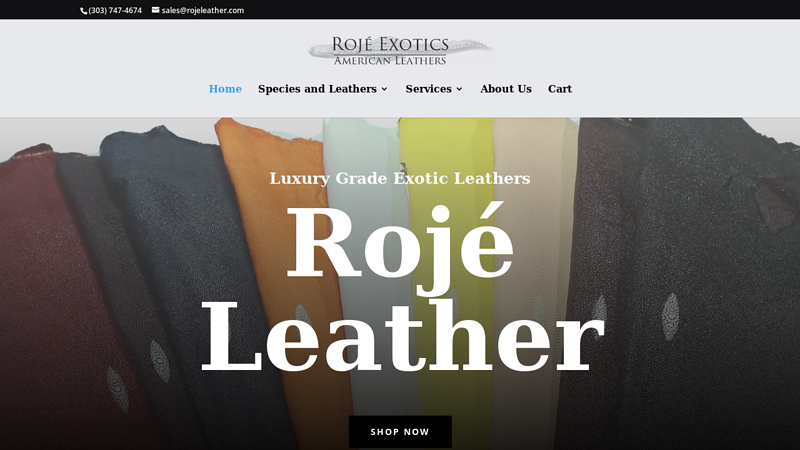 Roj Leather - Premium wholesale leather goods, exotic animal skins, contracting