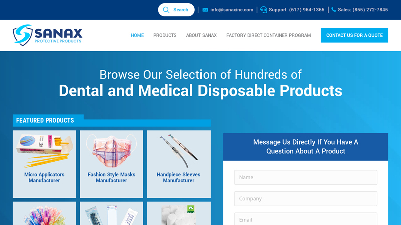 SANAX - Dental and Medical Disposable Products