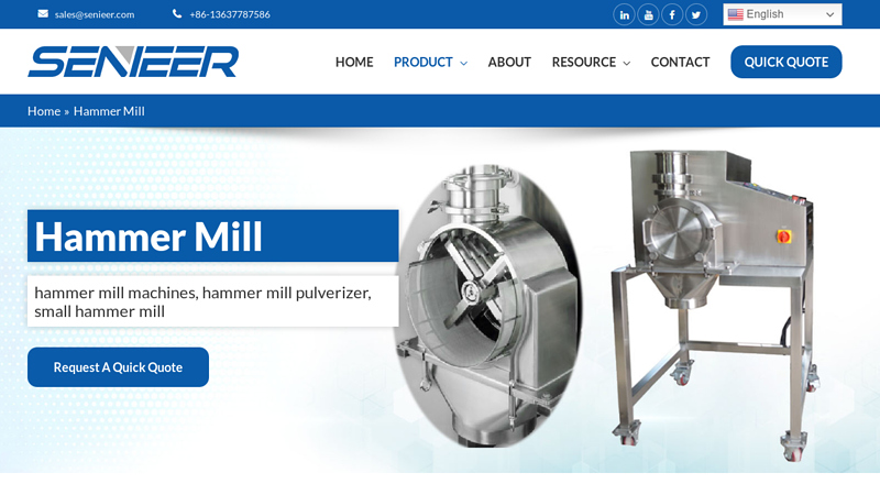 Image of Hammer mill crusher | Top Manufacturer and Supplier in China | Senieer