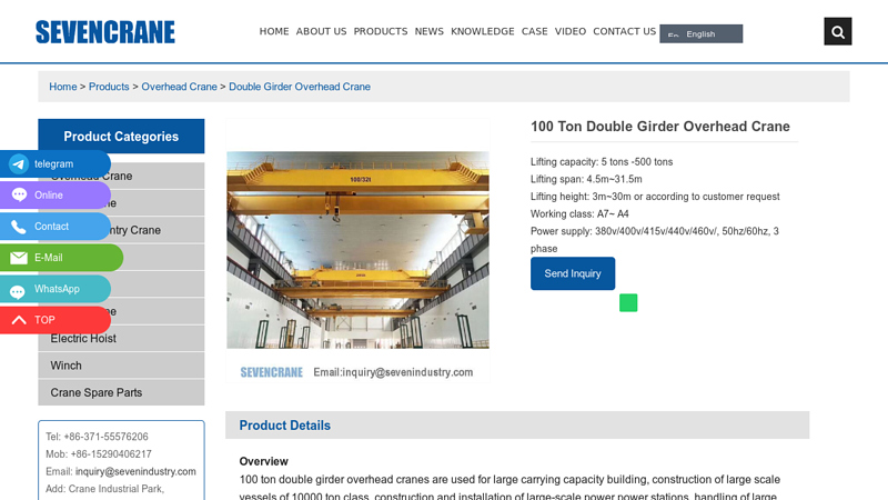 Image of China 5 Ton Single Girder Overhead Crane Manufacturers, Suppliers ...