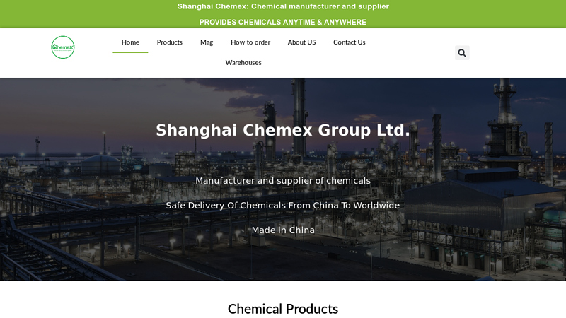 Chemical manufacturer and supplier in China | Shanghai Chemex