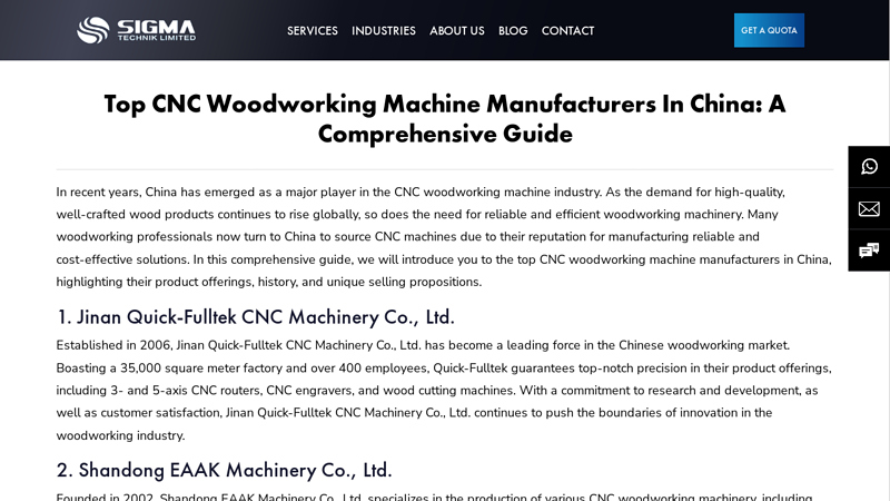 Image of Top CNC Woodworking Machine Manufacturers in China: A Comprehensive Guide