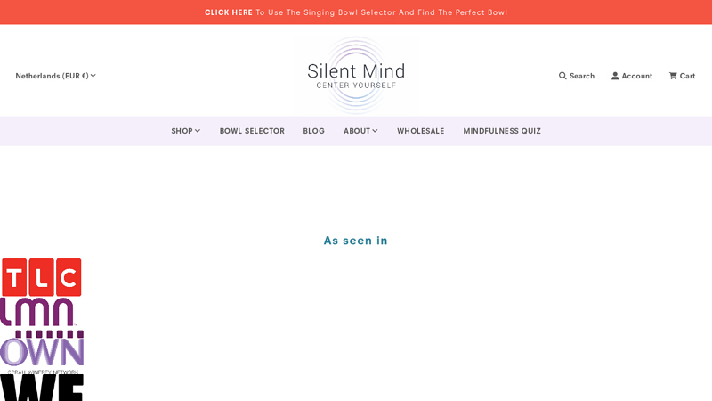 Silent Mind Singing Bowls for meditation, relaxation and grounding.