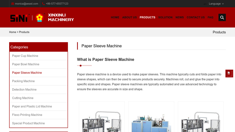 Image of Paper Sleeve Machine