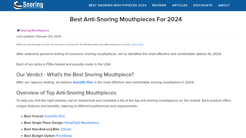 Best Anti-Snoring Mouthpieces For 2024