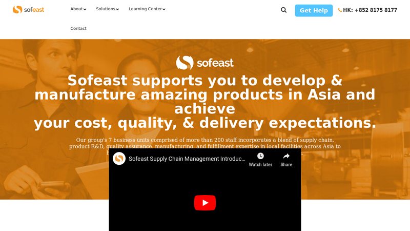 Sofeast  Quality Assurance, Product Engineering, Manage Supply Chains