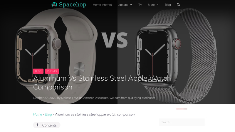 Image of Apple watch aluminum vs stainless steel