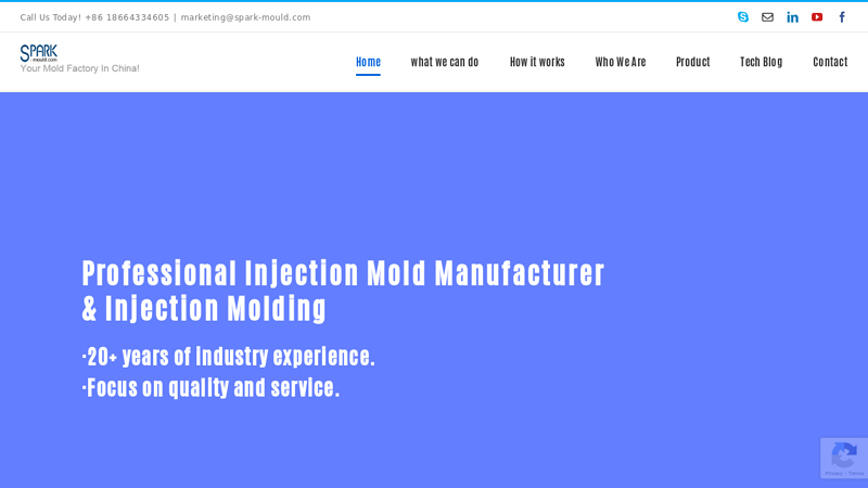 Mold makers and injection molders | 20 years of manufacturing experience