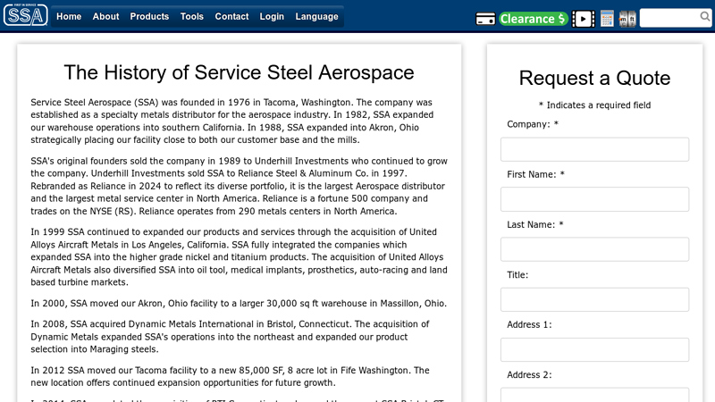 Image of Service Steel Aerospace