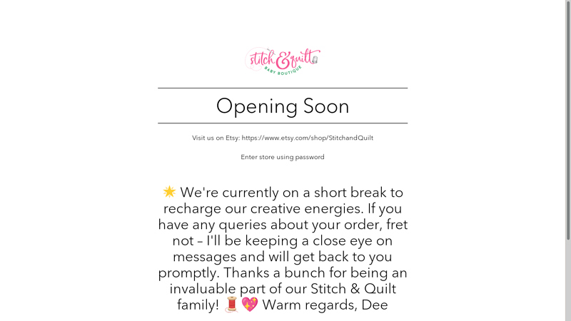 Stitch and Quilt Baby Boutique