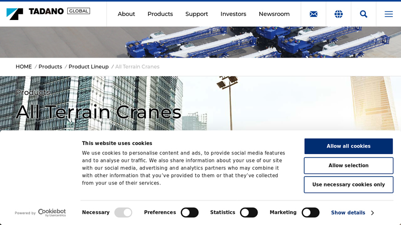 Image of All Terrain Cranes | Tadano Global