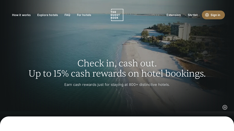 The Guestbook - Hotel Cash Rewards Program