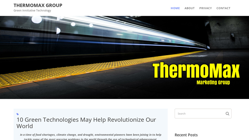 Thermomax Group  Green Innitiative Technology