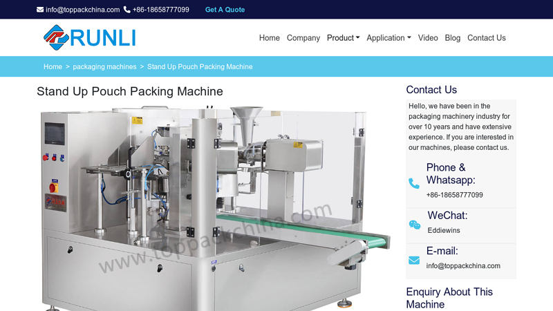 Image of Stand Up Pouch Packing Machine