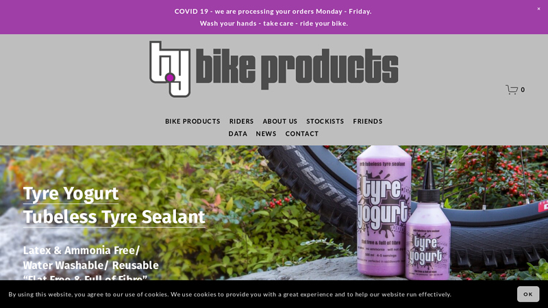 TY Bike Products | Tyre Yogurt - tubeless sealant, valves, rim tape