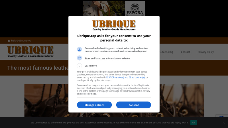 Ubrique the town of leather goods manufacturers for brands