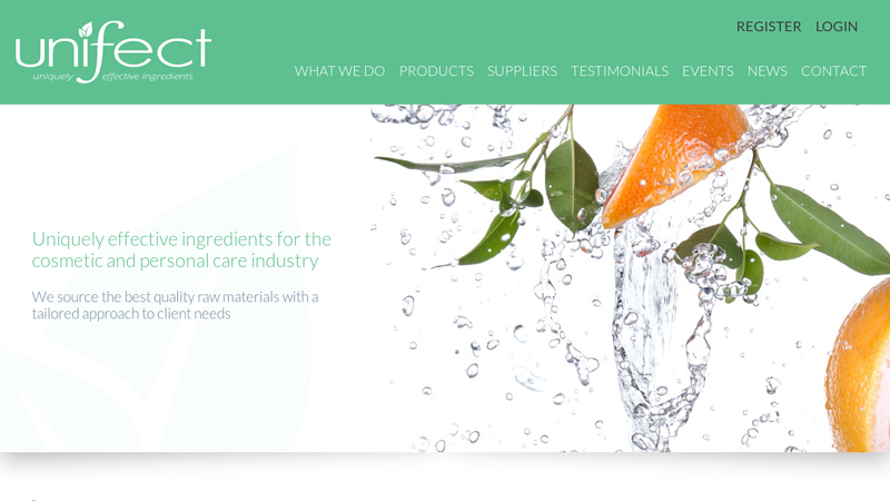 Uniquely effective ingredients for the cosmetic and personal care industry - Unifect