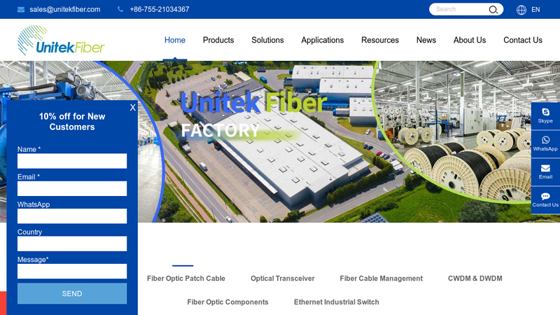 Fiber Optic Products & Accessories Manufacturer/Supplier - UnitekFiber