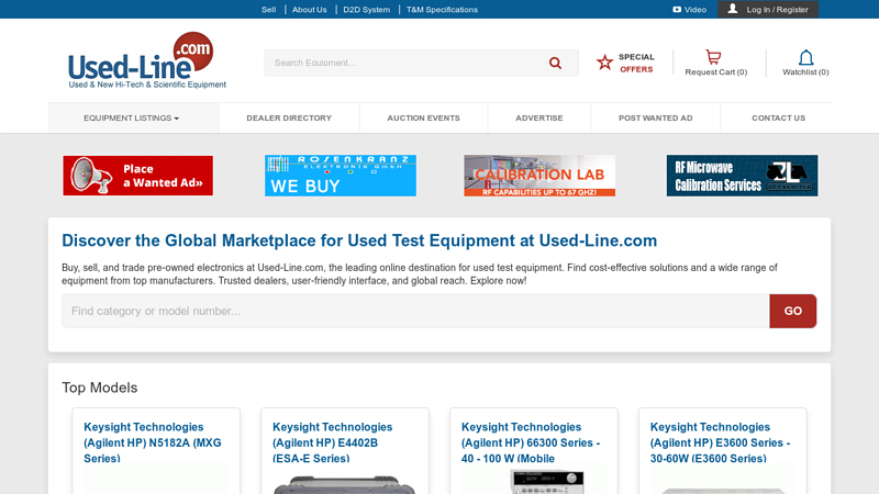 Used-Line.com | Global Marketplace for Used Test Equipment