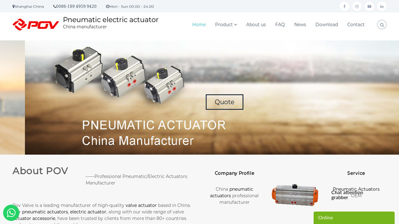 Electric & Pneumatic Actuator for Ball & Butterfly Valve