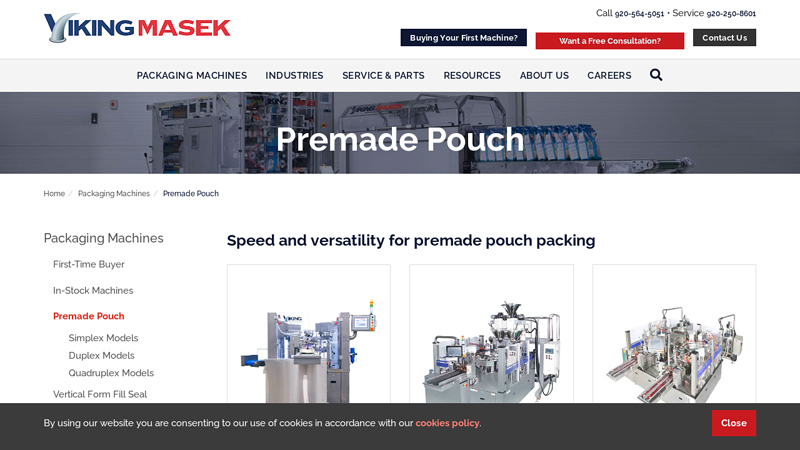 Image of Pre-made Pouch Packaging, Filling & Sealing Machines