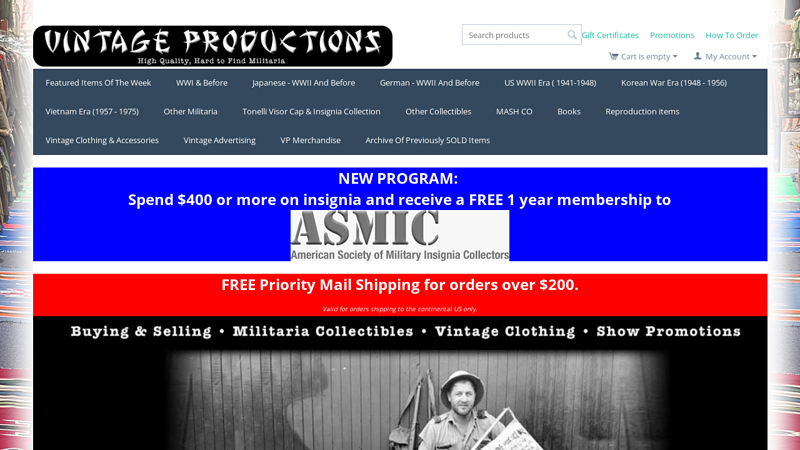 Vintage Productions - Your Source for Militaria