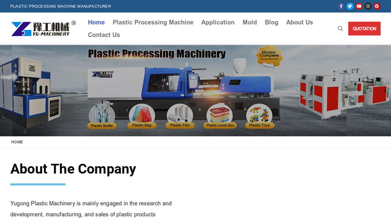 China Plastic Processing Machine Manufacturer-YG Plastic Machinery