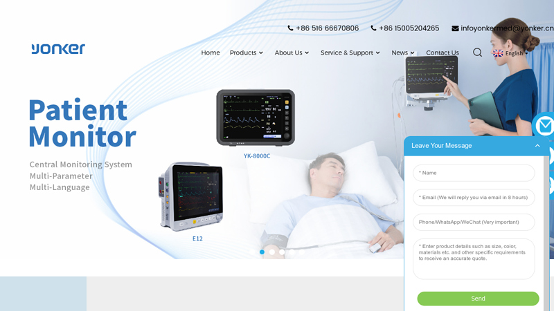 Patient Monitor, ICU Monitor, Hospital Monitors - Yonker