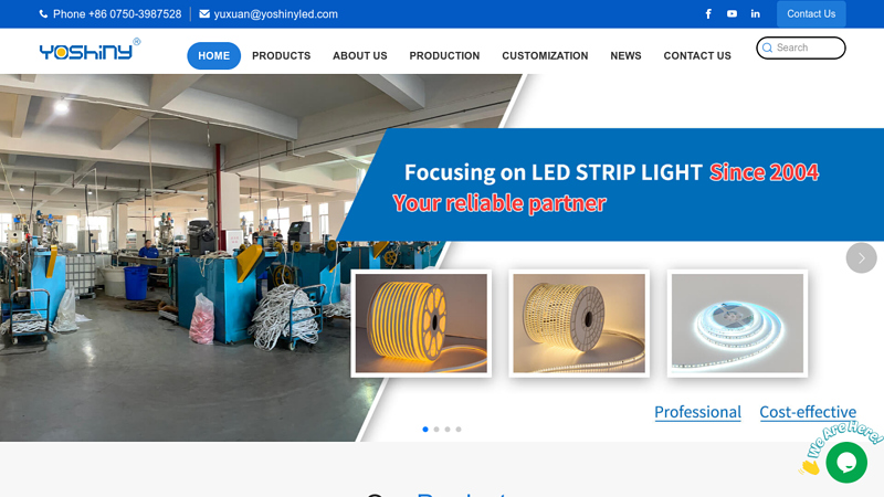 LED Strip Lighting | LED Strip Light Manufacturer in China - Yoshiny