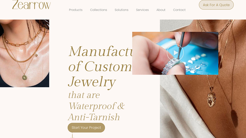 Image of Custom Jewelry Manufacturer for Waterproof & Tarnish Free | Zearrow