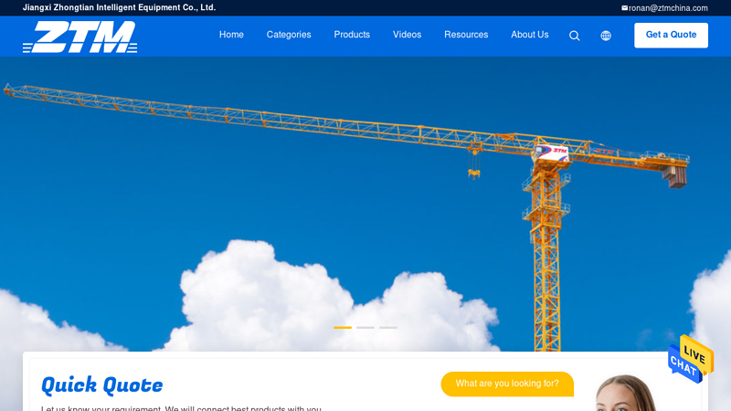 Image of Quality Flat Top Tower Crane & Luffing Tower Crane factory from China