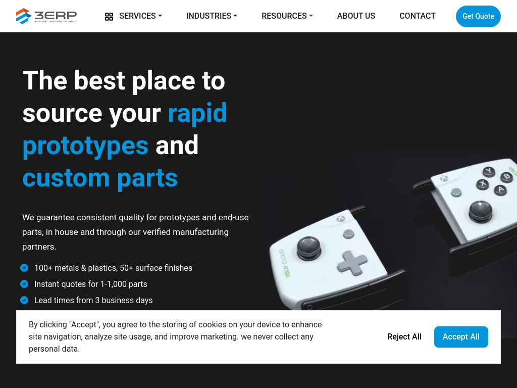 3ERP - Rapid Prototyping & Low-Volume Manufacturing Company