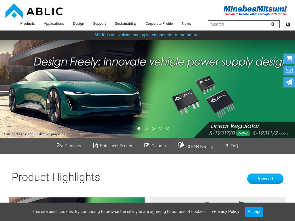 ABLIC Inc. C ABLIC is an evolving analog semiconductor manufacturer.