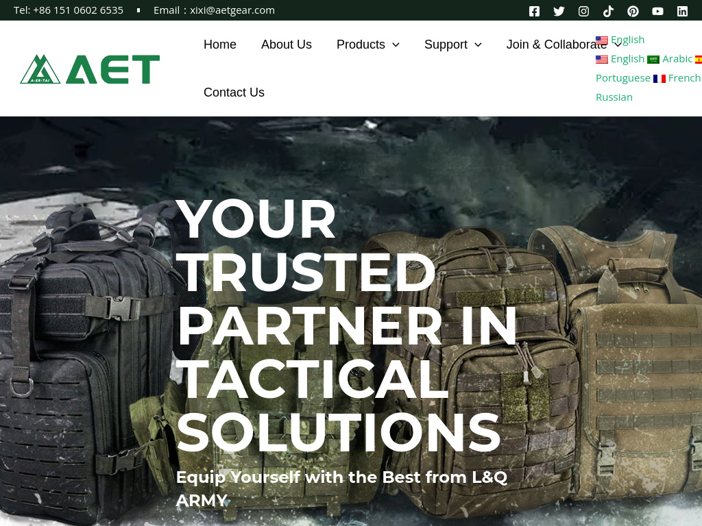 Tactical Gear Suppliers and manufacturer-AET