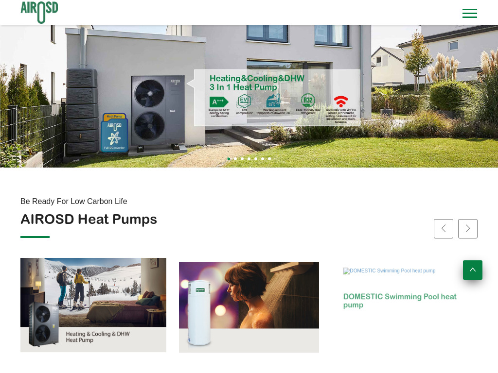 Hot Water Heat Pumps Factory - AIROSD