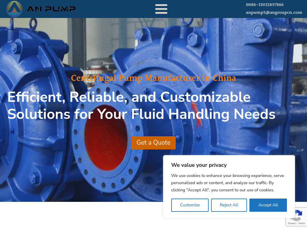 Pumps - Centrifugal pump Manufacturer - An Pump Machinery