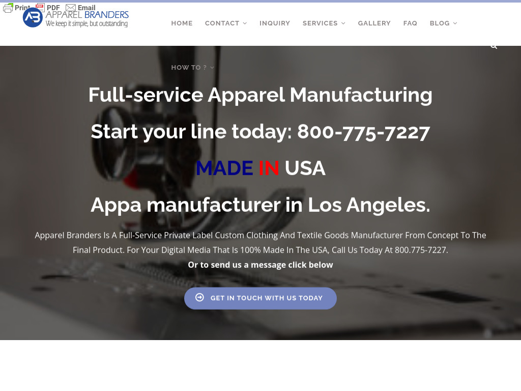 Custom Clothing manufacturer Made in Los Angeles private label Apparel