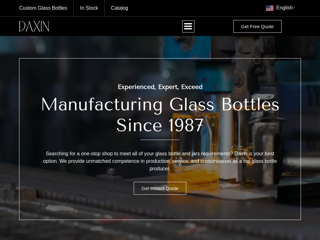 Marketable Glass Bottle Manufacturer C Daxin