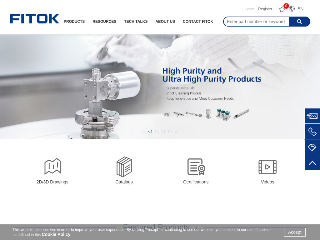 FITOK tube fittings, valves, tubing, sampling systems