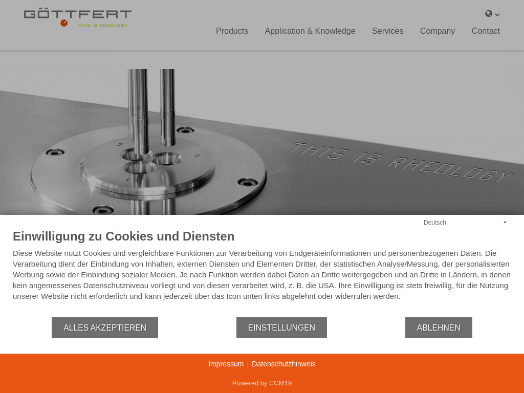 G?TTFERT Werkstoff-Prfmaschinen GmbH: G?TTFERT C This is Rheology