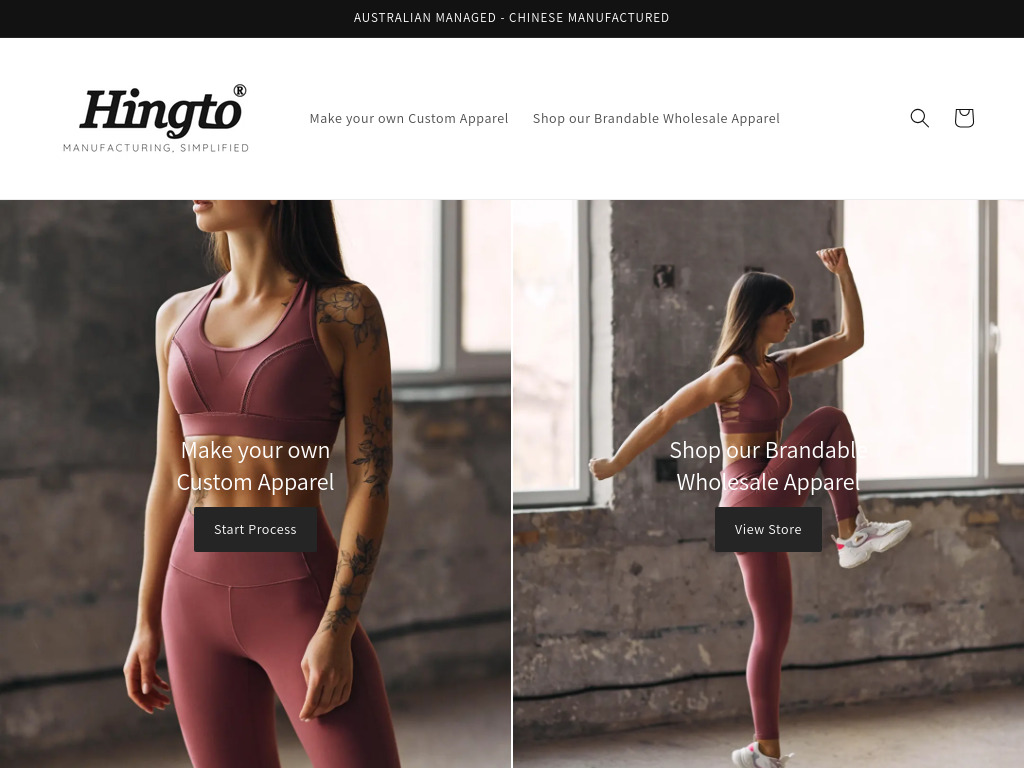 Activewear & Clothing Manufacturers & Suppliers Australia C Hingto