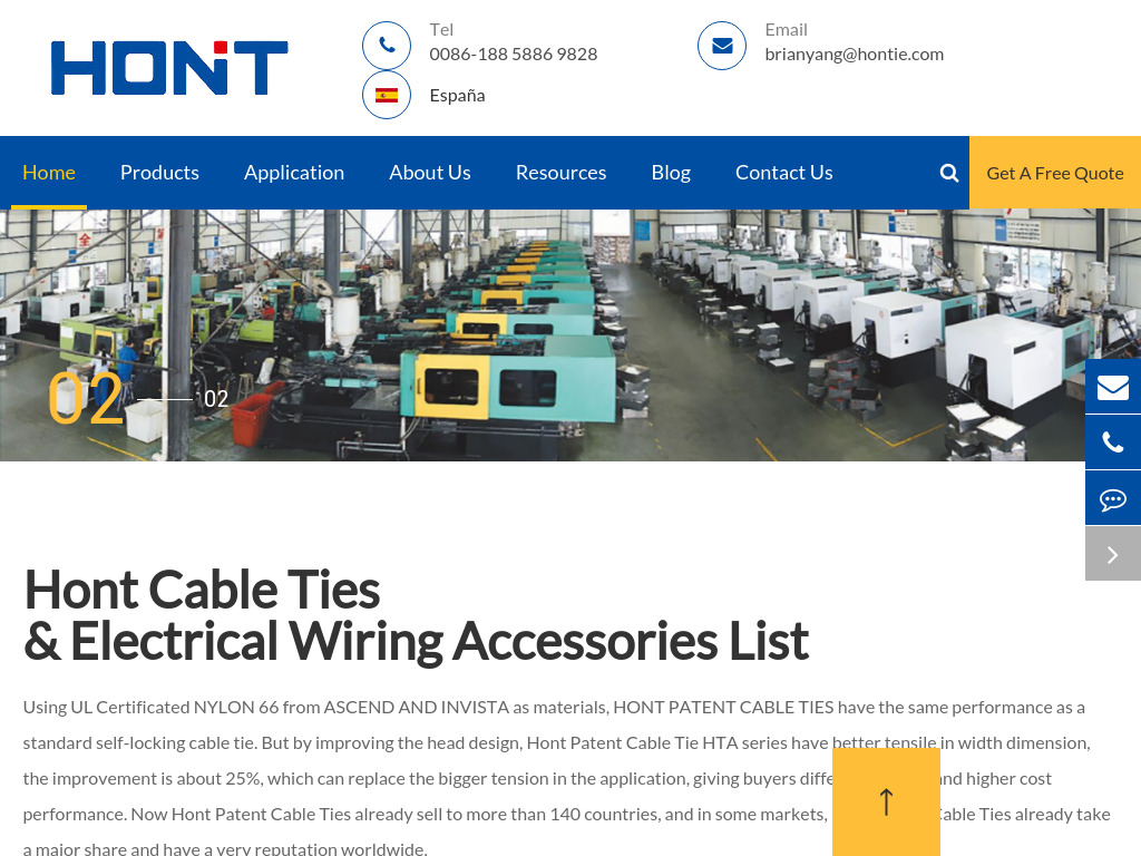 Hont Cable Ties & Wire Accessories Wholesale Manufacturer/Supplier China