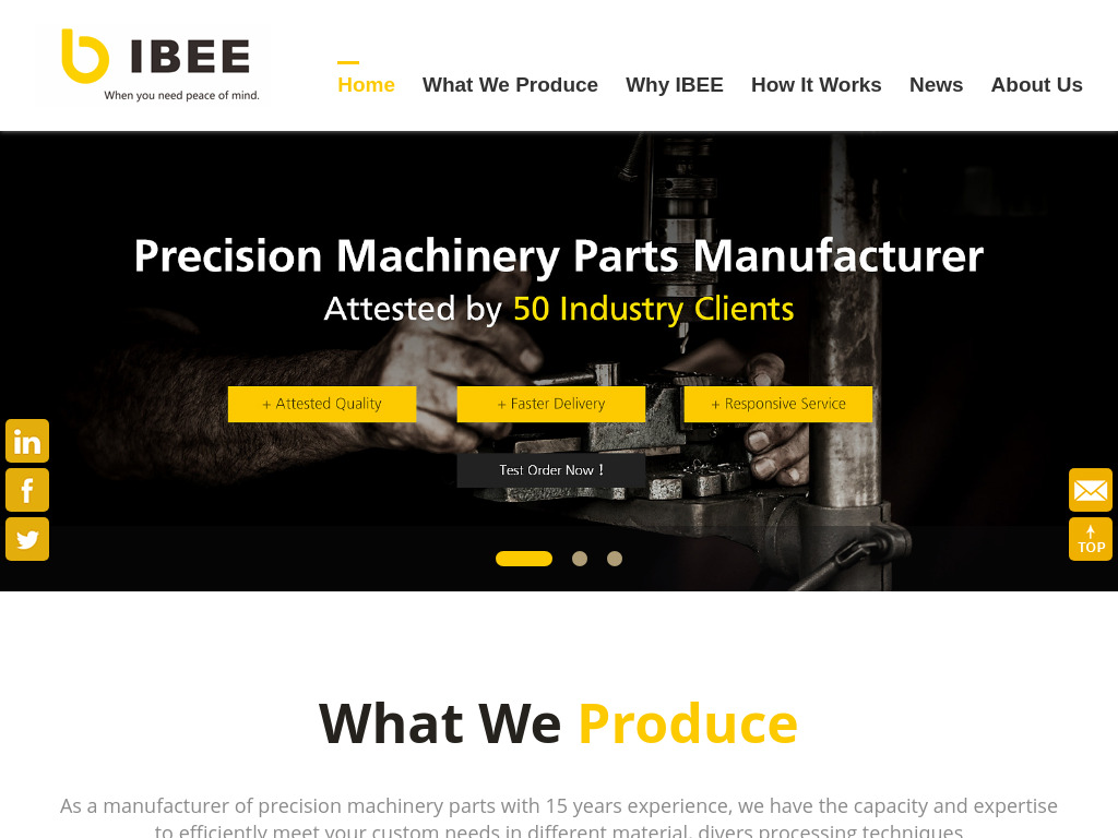 IBEE - Custom CNC machining manufacturer for high precision machined parts