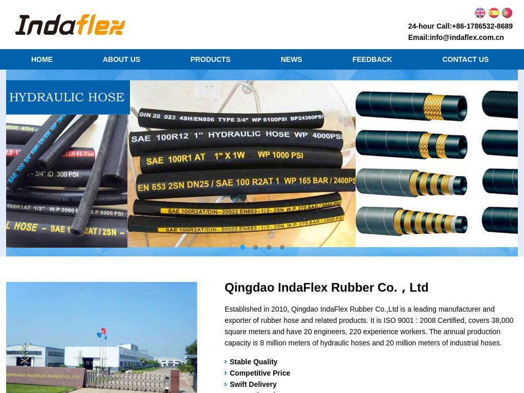 Hydraulic Hose,Industrial Hose,Hose Crimping Machine,Conveyor Belt-Qingdao IndaFlex Rubber Co.Ltd