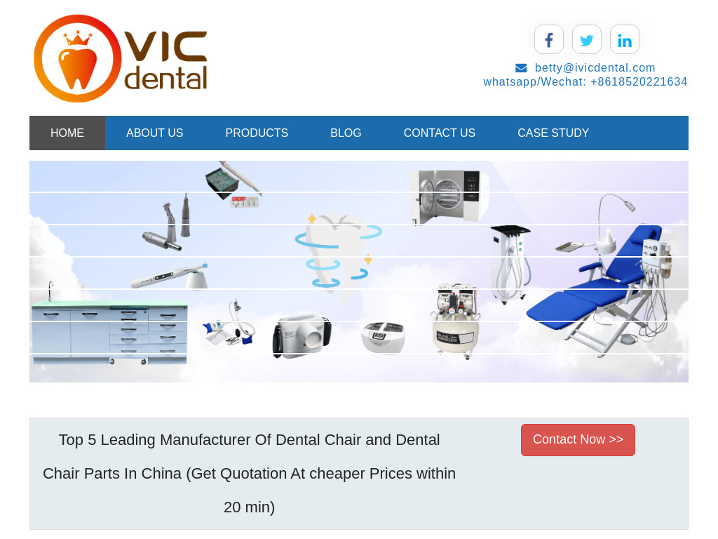 Home Leading Dental Chair Manufacturer -Vic Dental