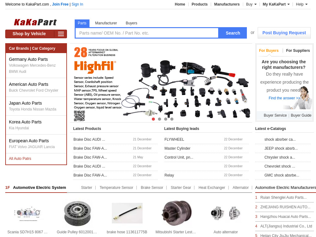 Auto parts & Auto Accessories Professional trade marketplace for Auto KakaPart.com