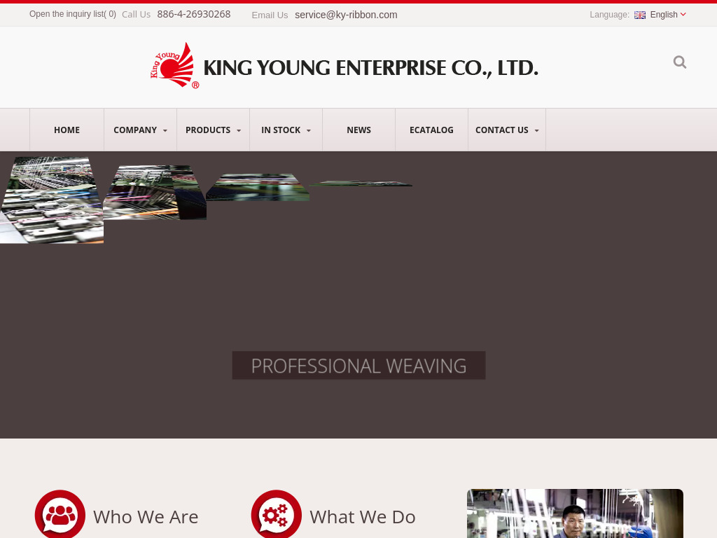 KING YOUNG - A professional manufacturer of all kinds of ribbon since 1988.