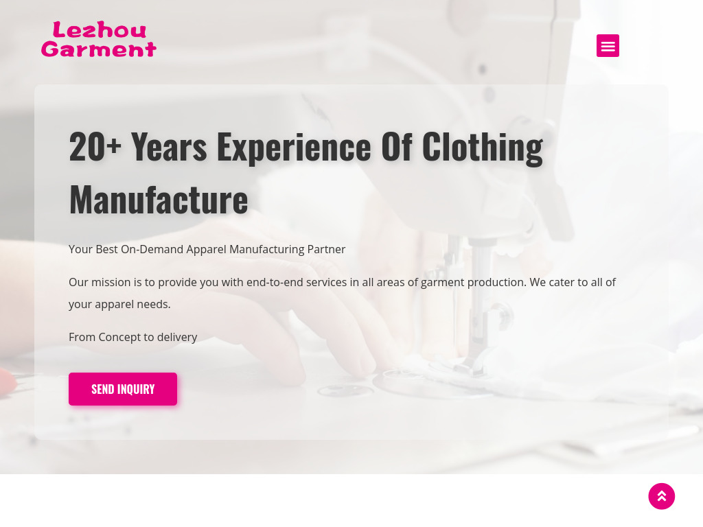 Lezhou Garment Custom Clothing Manufacturer in China