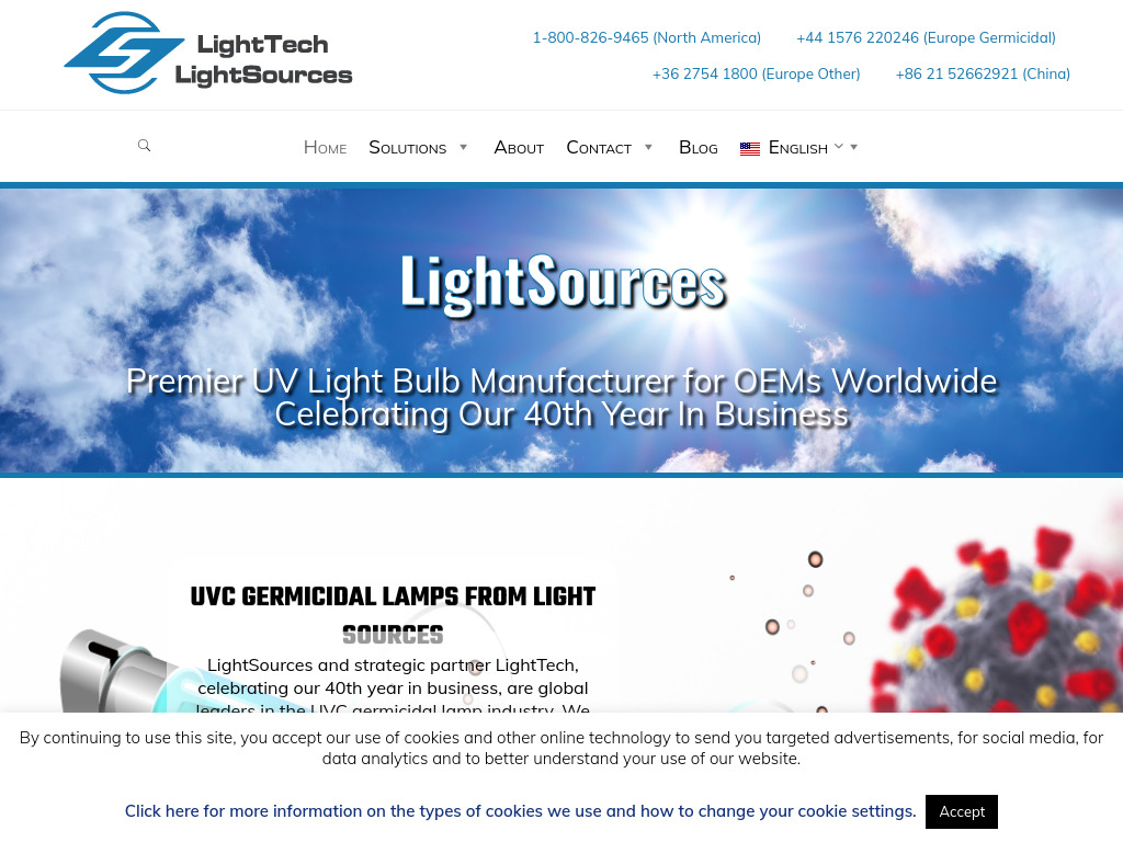 Light Sources: UV Germicidal Lamp & Light Bulb Manufacturers